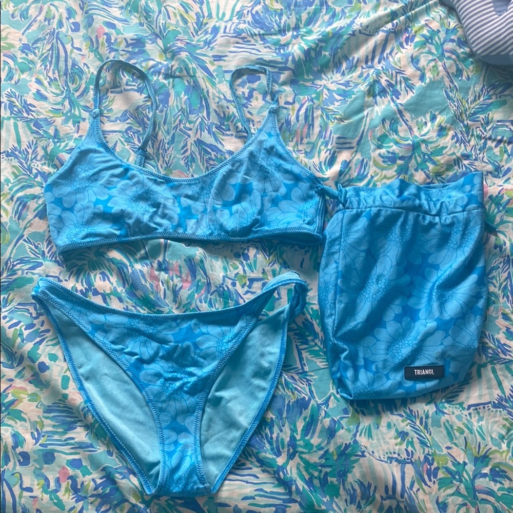 Triangl Swimwear Blue Bikini Set